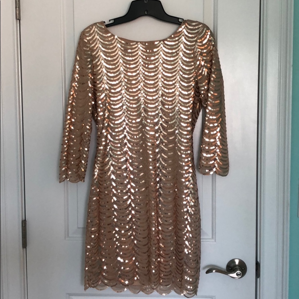 Sequins gold cocktail dress